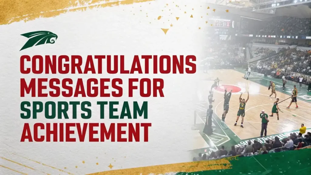 Congratulations messages for sports team achievement