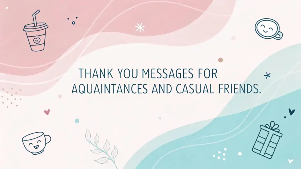 Messages for Acquaintances and Casual Friends