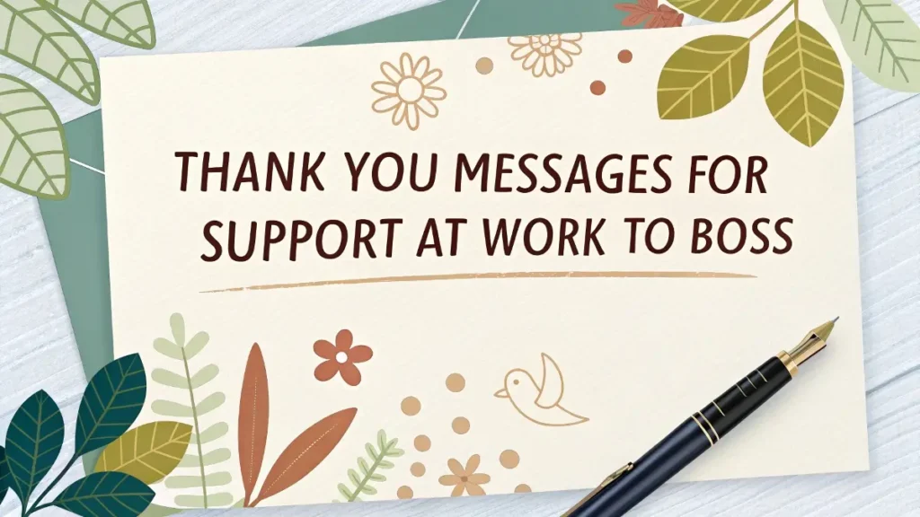 Thank You Messages for Support at Work to Boss
