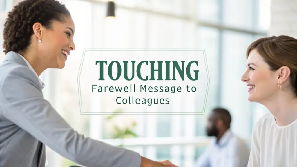 Touching Farewell Message to Colleagues