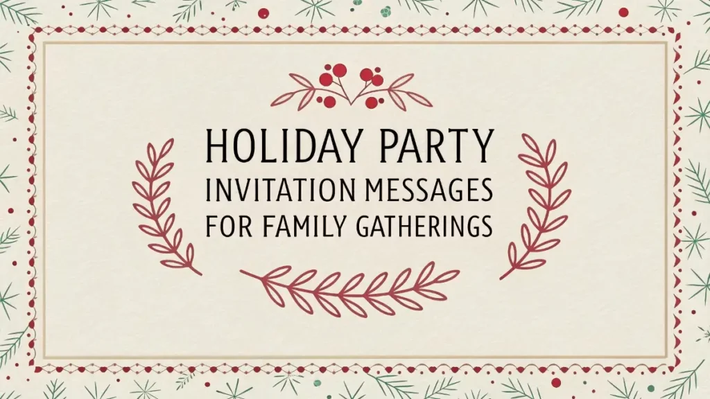 Holiday Party Invitation Messages for Family Gatherings