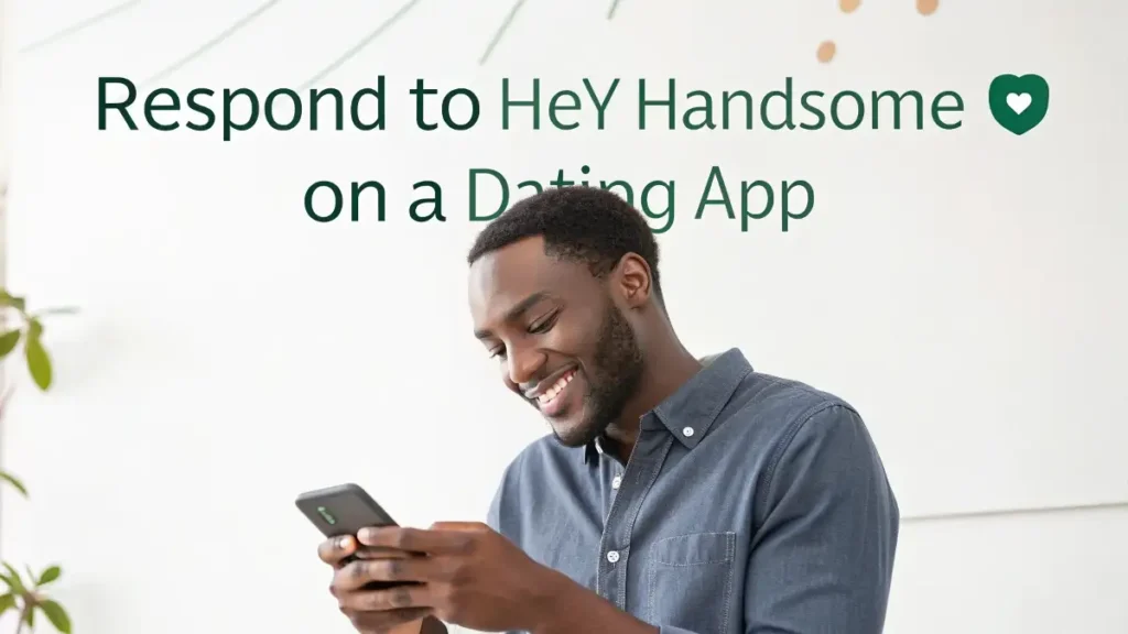 Respond to Hey Handsome on a Dating App