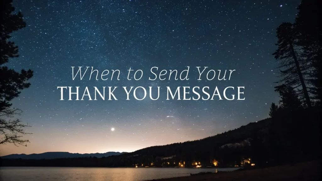 When to Send Your Thank You Message