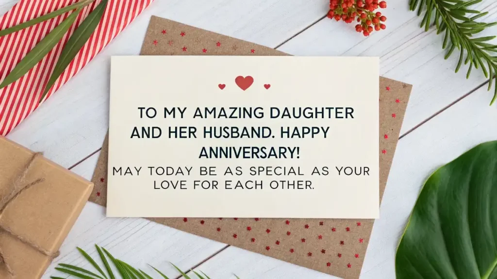 Anniversary Wishes for Daughter and Son-In-Law msg