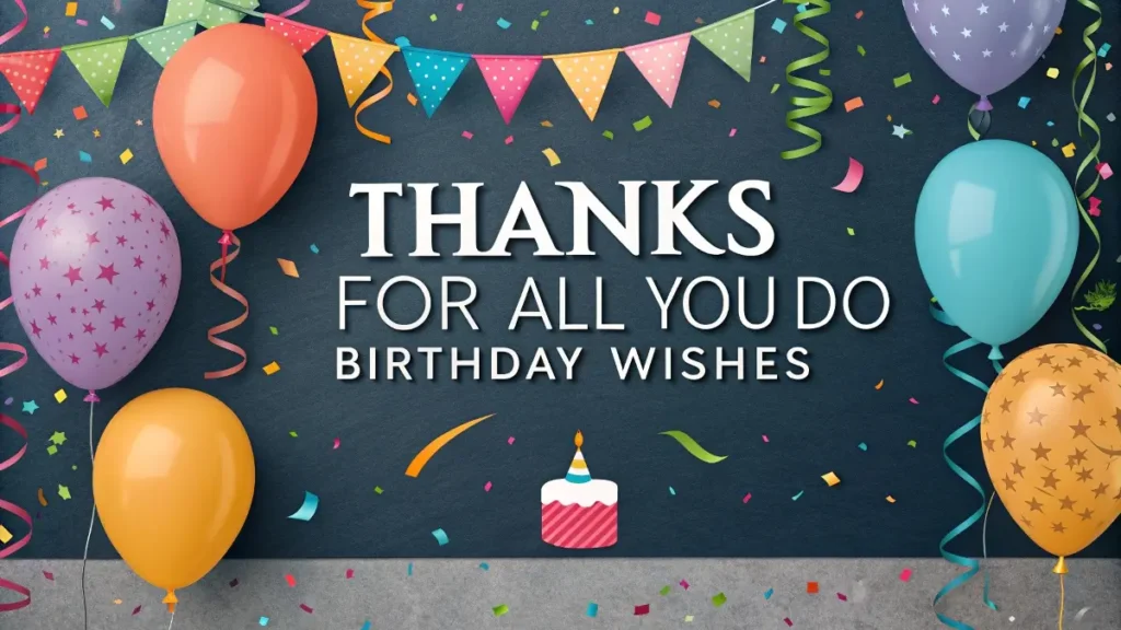 Thanks for All You Do Birthday Wishes