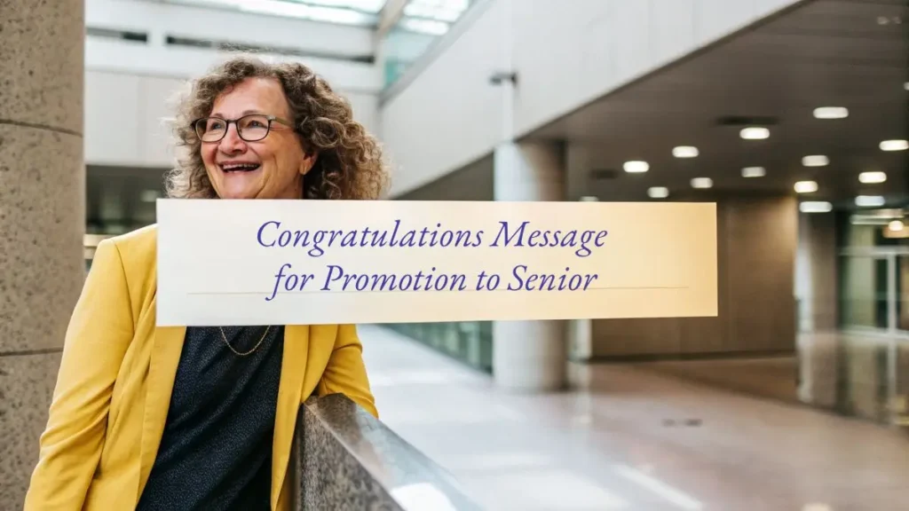 Congratulations Message for Promotion to Senior