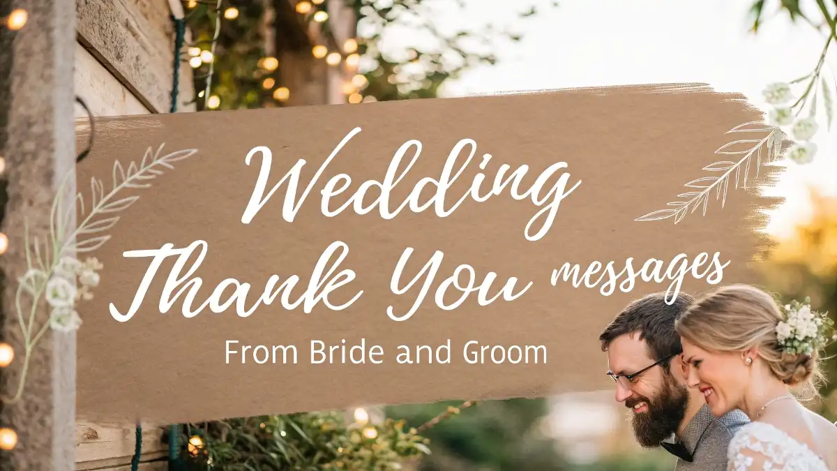 Wedding Thank You Messages From Bride and Groom