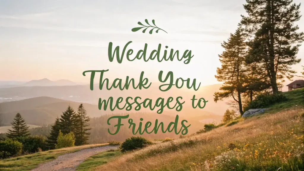 Wedding Thank You Messages to Friends