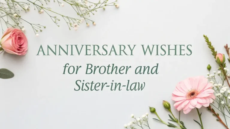 Anniversary Wishes for Brother and Sister-in-Law