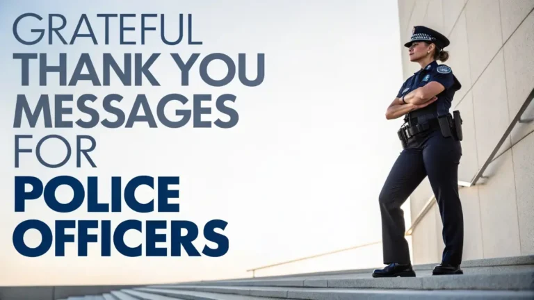 Grateful Thank You Messages for Police Officers