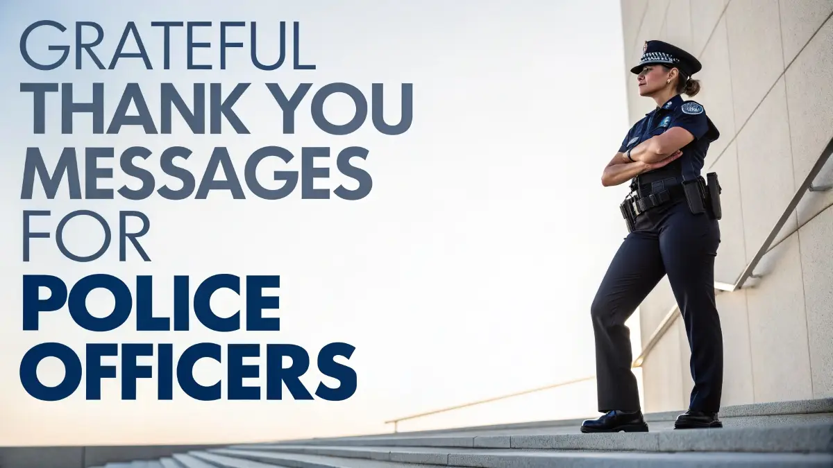 Grateful Thank You Messages for Police Officers