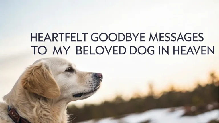 Heartfelt Goodbye Messages to My Beloved Dog in Heaven