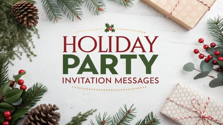 Holiday Party Invitation Messages