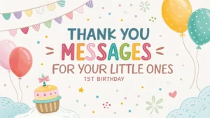 Thank You Messages For Your Little Ones 1st Birthday