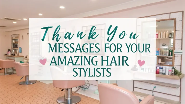 Thank You Messages for Your Amazing Hair Stylists