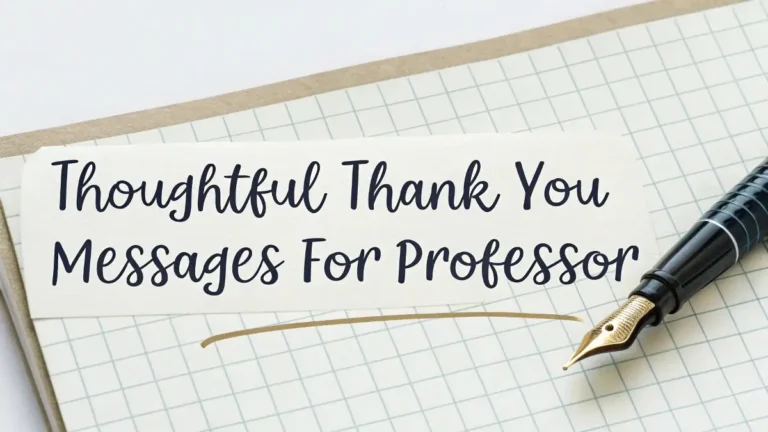 Thoughtful Thank You Messages for Professor