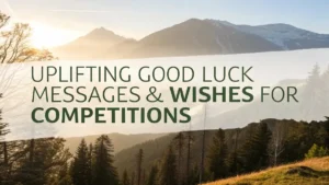 Uplifting Good Luck Messages & Wishes for Competitions