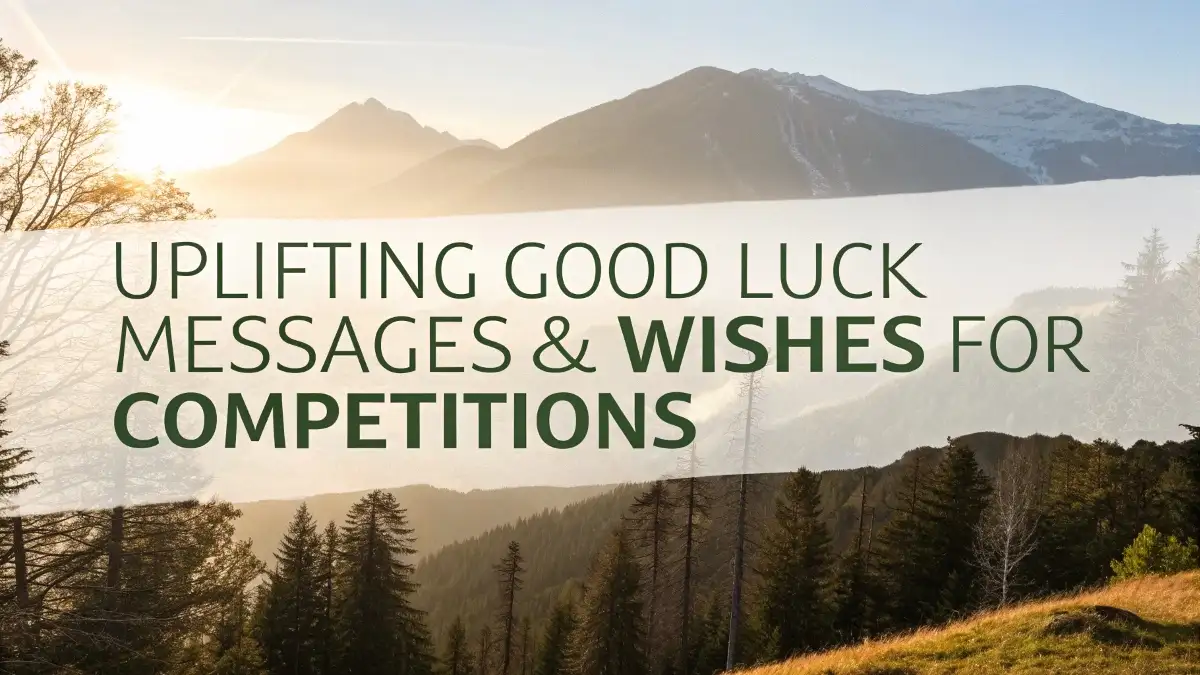 Uplifting Good Luck Messages & Wishes for Competitions