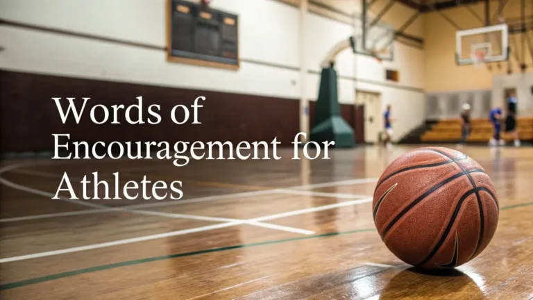 Words of Encouragement for Athletes