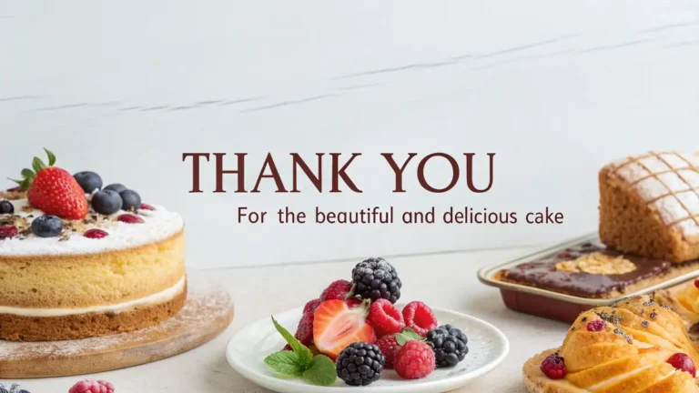 thank you for the beautiful and delicious cake
