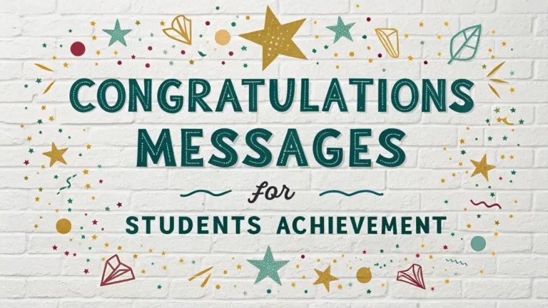 Congratulations Messages for Students Achievement