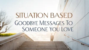 Situation based Goodbye Messages to Someone You Love FT