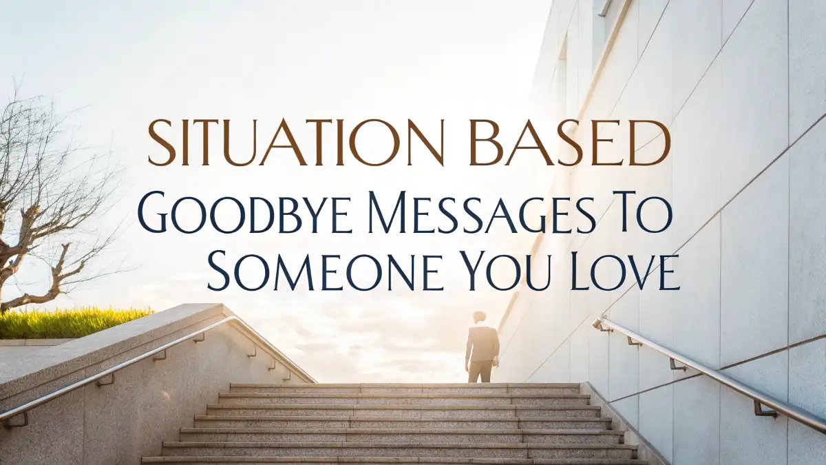 Situation based Goodbye Messages to Someone You Love FT