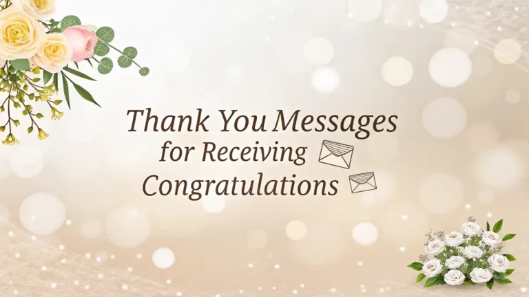 Thank You Messages for Receiving Congratulations