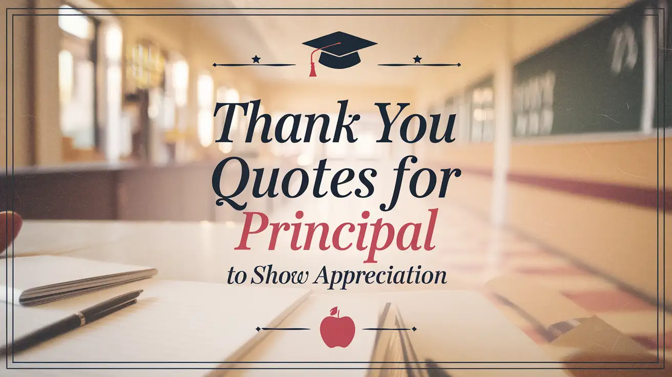 Thank You Quotes for Principal to Show Appreciation