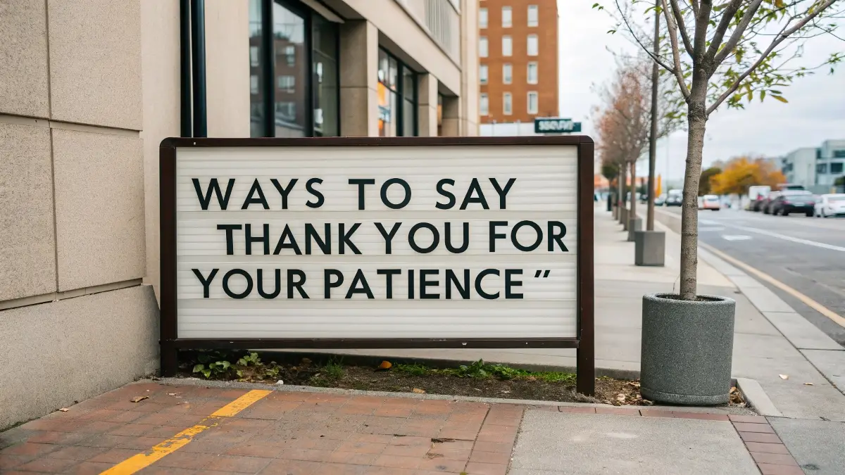 Ways to Say “Thank You for Your Patience”