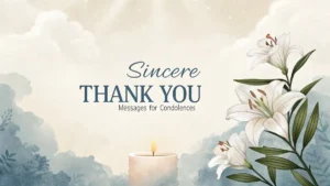 Sincere Thank You Messages for Condolences