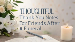 Thoughtful Thank You Notes for Friends After a Funeral