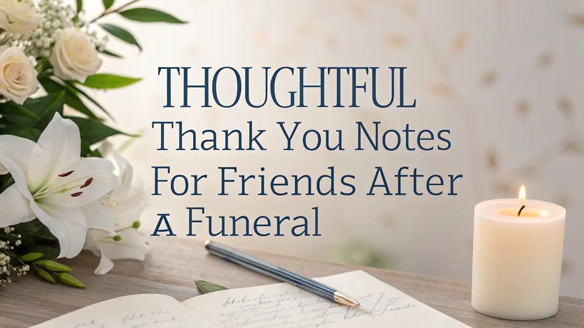 Thoughtful Thank You Notes for Friends After a Funeral